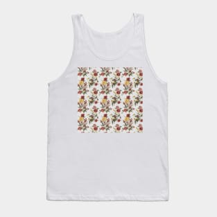 Floral Cross Stitch Texture Tank Top